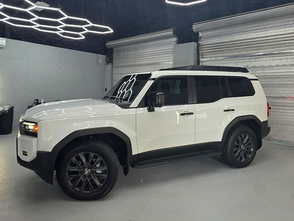 Tinted SUV in the studio