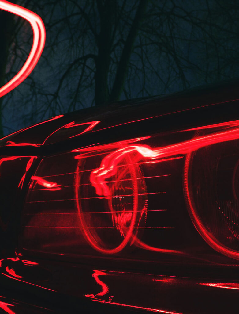 Smoked tinted taillight on a vehicle