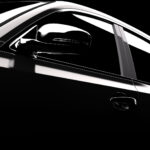 Close-up of dark tinted car windows